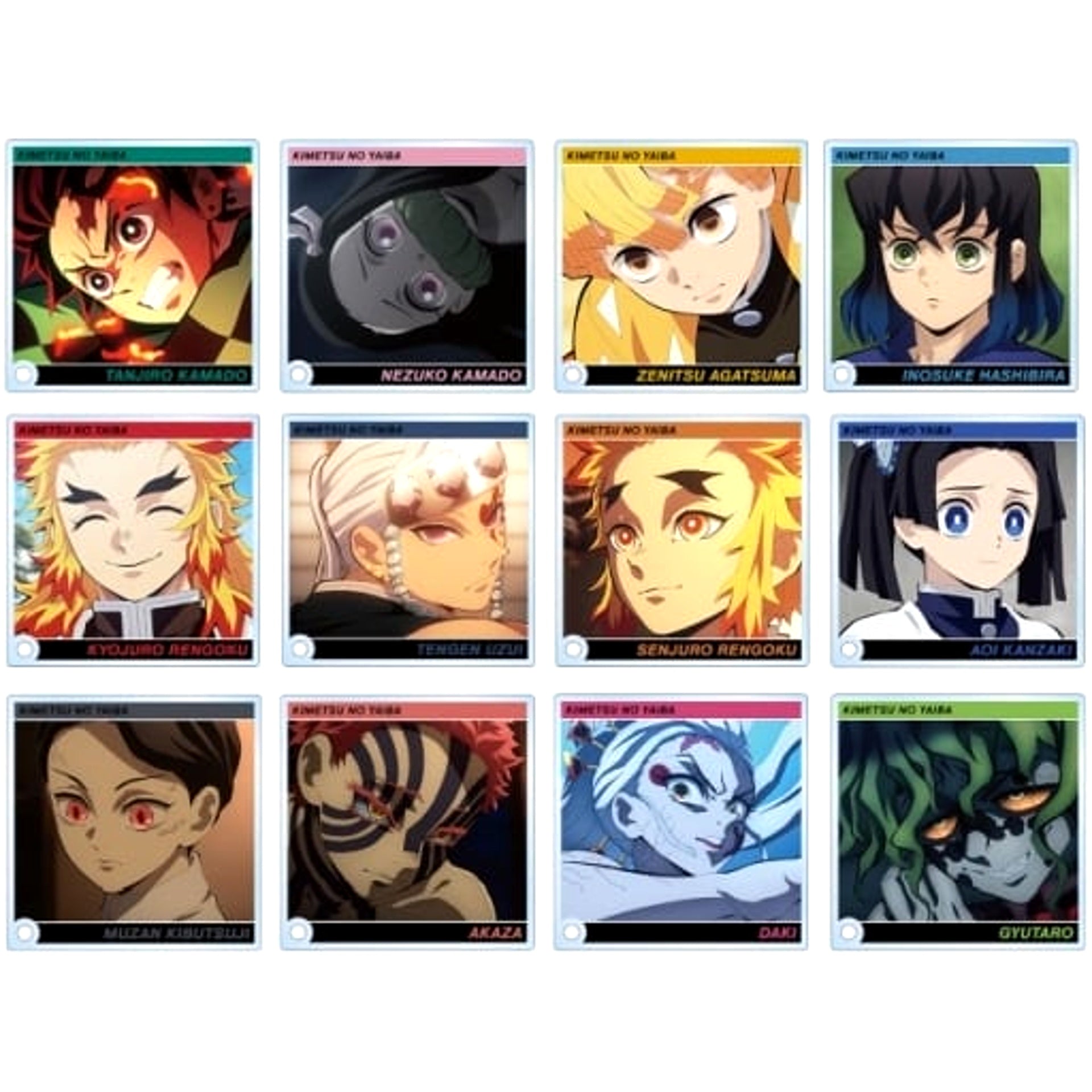 Demon Slayer: Kimetsu no Yaiba Tanjiro Kamado & Others All 12 Types Set Trading Scene Still Acrylic Stand Panel Ver.A Acrylic Stands [USED]