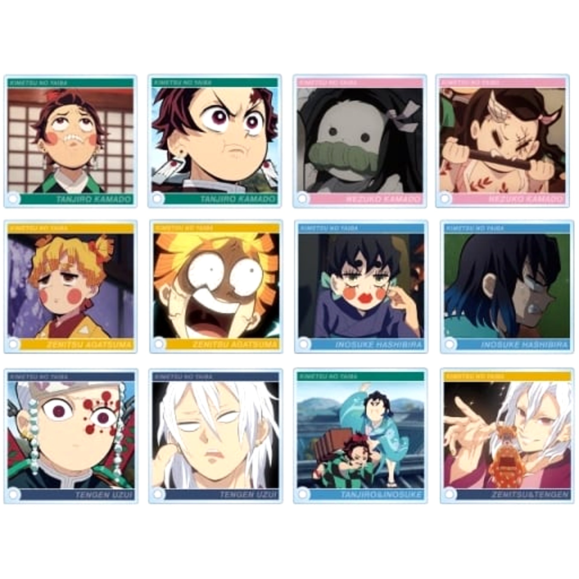 Demon Slayer: Kimetsu no Yaiba Zenitsu Agatsuma & Others All 12 Types Set Trading Scene Still Acrylic Stand Panel Ver.B Acrylic Stands [USED]