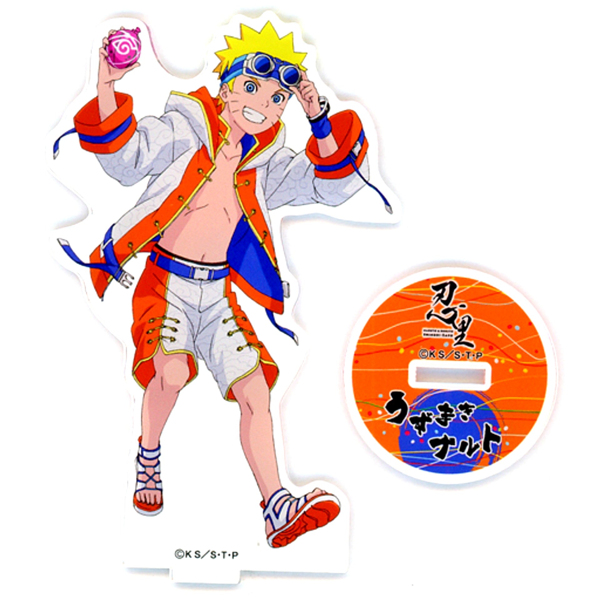 Naruto Uzumaki Naruto & Boruto: Naruto Next Generations Shinobi-Zato Midsummer Great Water Release Festival Acrylic Stand Nijigen no Mori Ltd [USED]