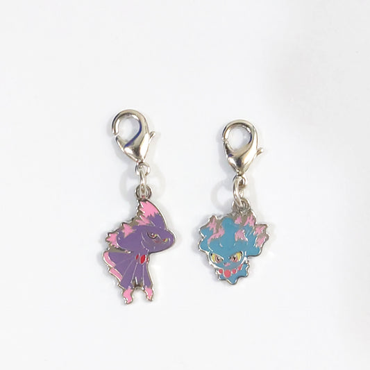 Misdreavus Mismagius Facing Right Pokemon National Pokedex Metal Charm Pokemon Center Limited Set of 2 Charm [USED]