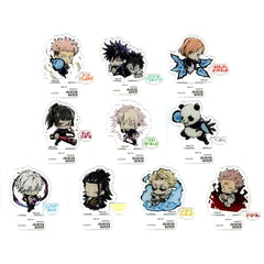 Set of 10 Jujutsu Kaisen x Ouchi de Collaboration Chibi Character Acrylic Stand [USED]