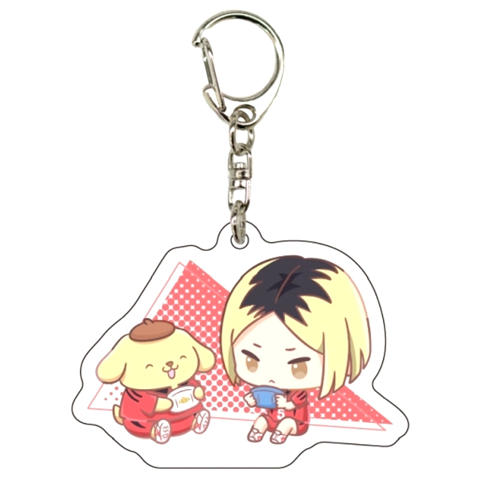 Kenma Kozume x Pompompurin Haikyu!! x Sanrio Characters Acrylic Keychain 01 Mini Chara Illust [USED]