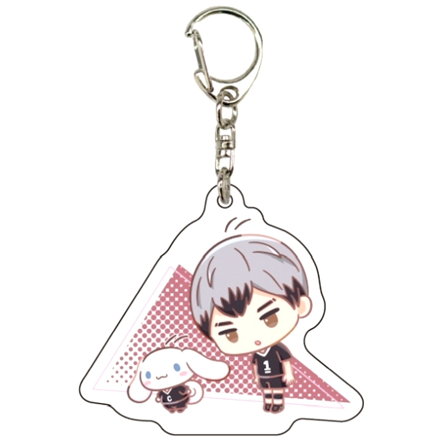 Shinsuke Kita x Cinnamoroll Haikyu!! x Sanrio Characters Acrylic Keychain 02 Chibi Illustration [USED]