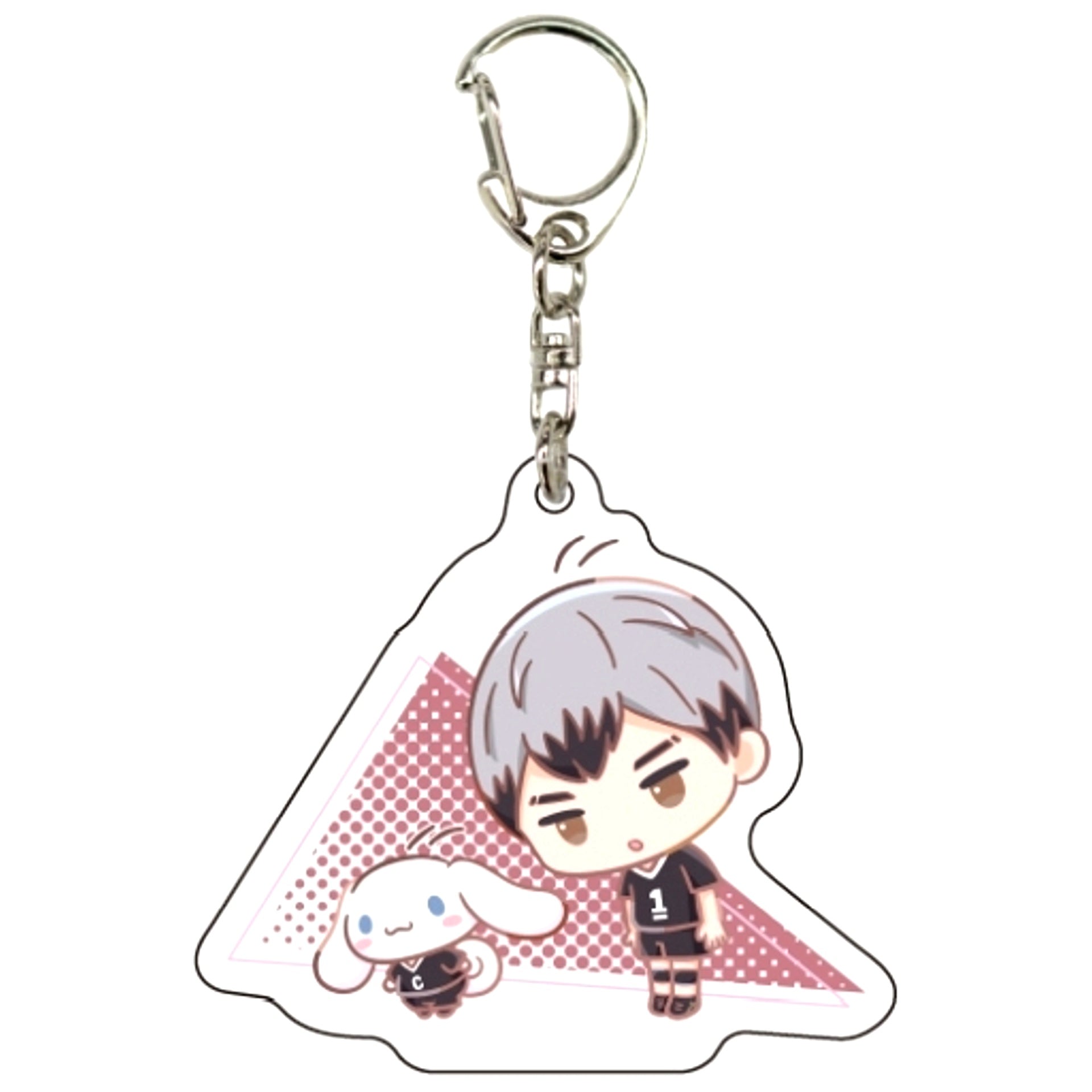 Shinsuke Kita x Cinnamoroll Haikyu!! x Sanrio Characters Acrylic Keychain 02 Chibi Illustration [USED]