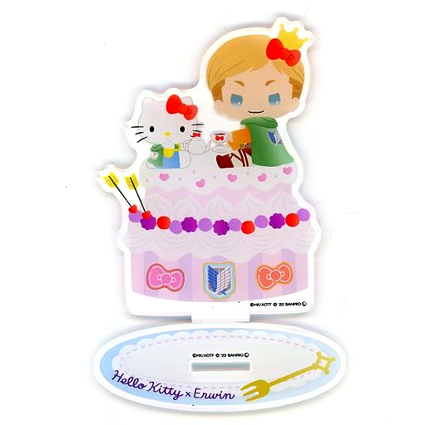 Erwin Smith Hello Kitty Attack on Titan Sanrio Characters Birthday Drawn 2022 Deformed Acrylic Stand [USED]