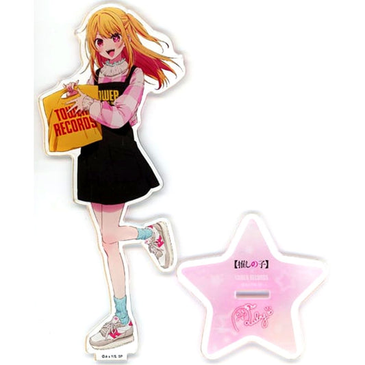Ruby Hoshino Big Acrylic Stand Oshi No Ko x Tower Records Cafe [USED]