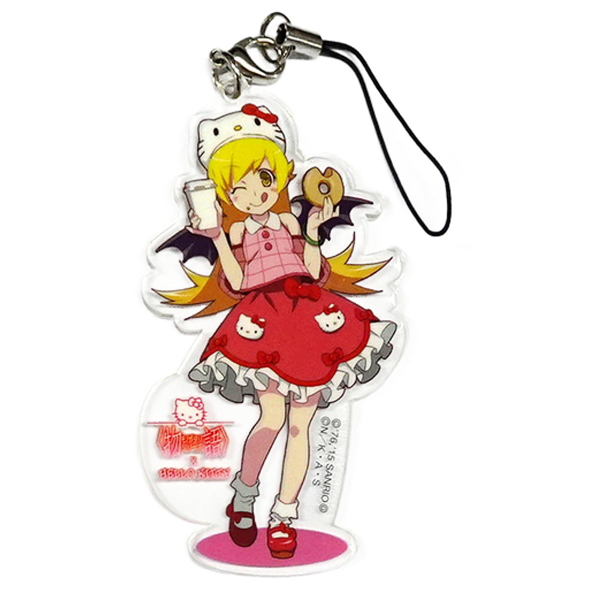 Shinobu Oshino Monogatari Series X Hello Kitty Capsule Kuji Sanrio Atsumete Acrylic Strap Acrylic Strap Prize Key Chain [USED]