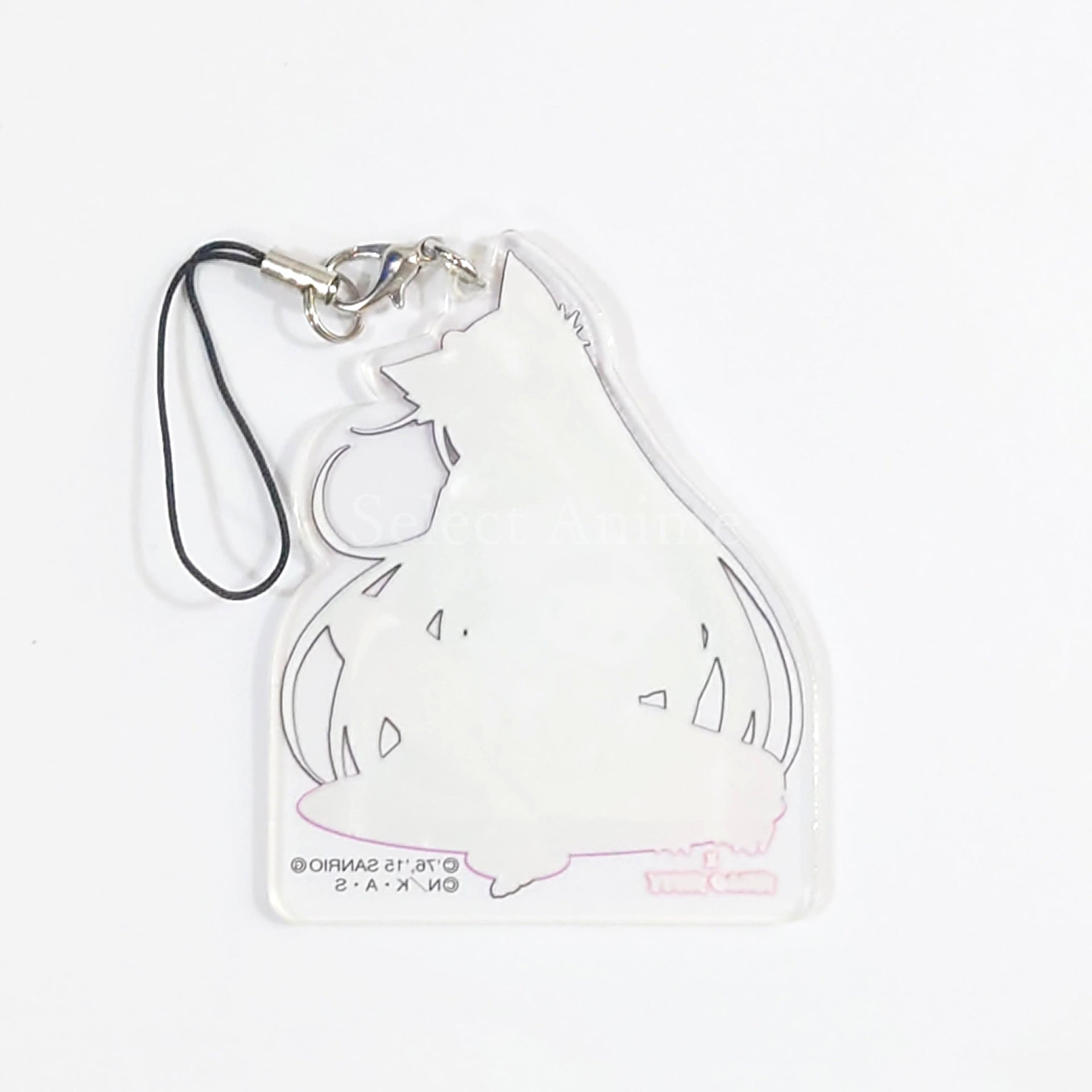Monogatari Series X Hello Kitty Black Hanekawa Capsule Kuji Sanrio Atsumete Acrylic Strap Acrylic Strap Prize Keychains [USED]