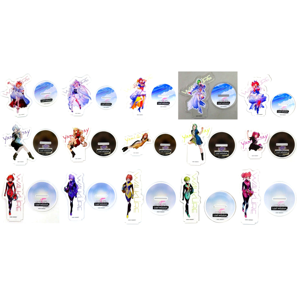 Set of 15 Macross Delta Acrylic Stand Digital Gacha SANKYO presents Walkure FINAL LIVE TOUR 2023 Last Mission [USED]