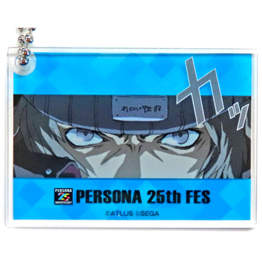 Shinjiro Aragaki Persona 25th Anniversary Fes Grand Exhibition Cut-in Trading Acrylic Keychain P3 [USED]