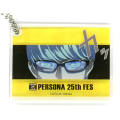 Persona Series Protagonist Cut-In Trading Acrylic Keychain P4 Persona Series 25th Anniversary Persona 25th FES Grand Exhibition Exclusive Keychains [USED]