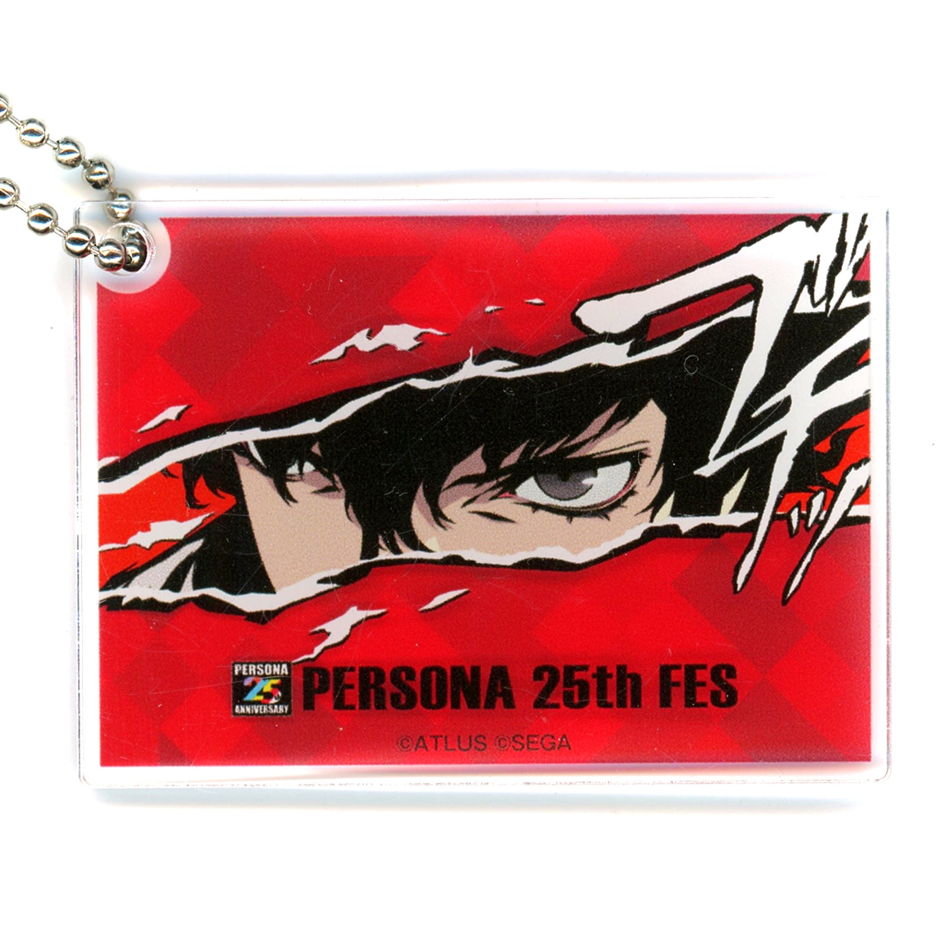 Protagonist Persona 25th Anniversary Fes Grand Exhibition Cut-in Trading Acrylic Keychain P5 [USED]