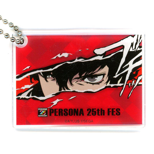 Protagonist Persona 25th Anniversary Fes Grand Exhibition Cut-in Trading Acrylic Keychain P5 [USED]