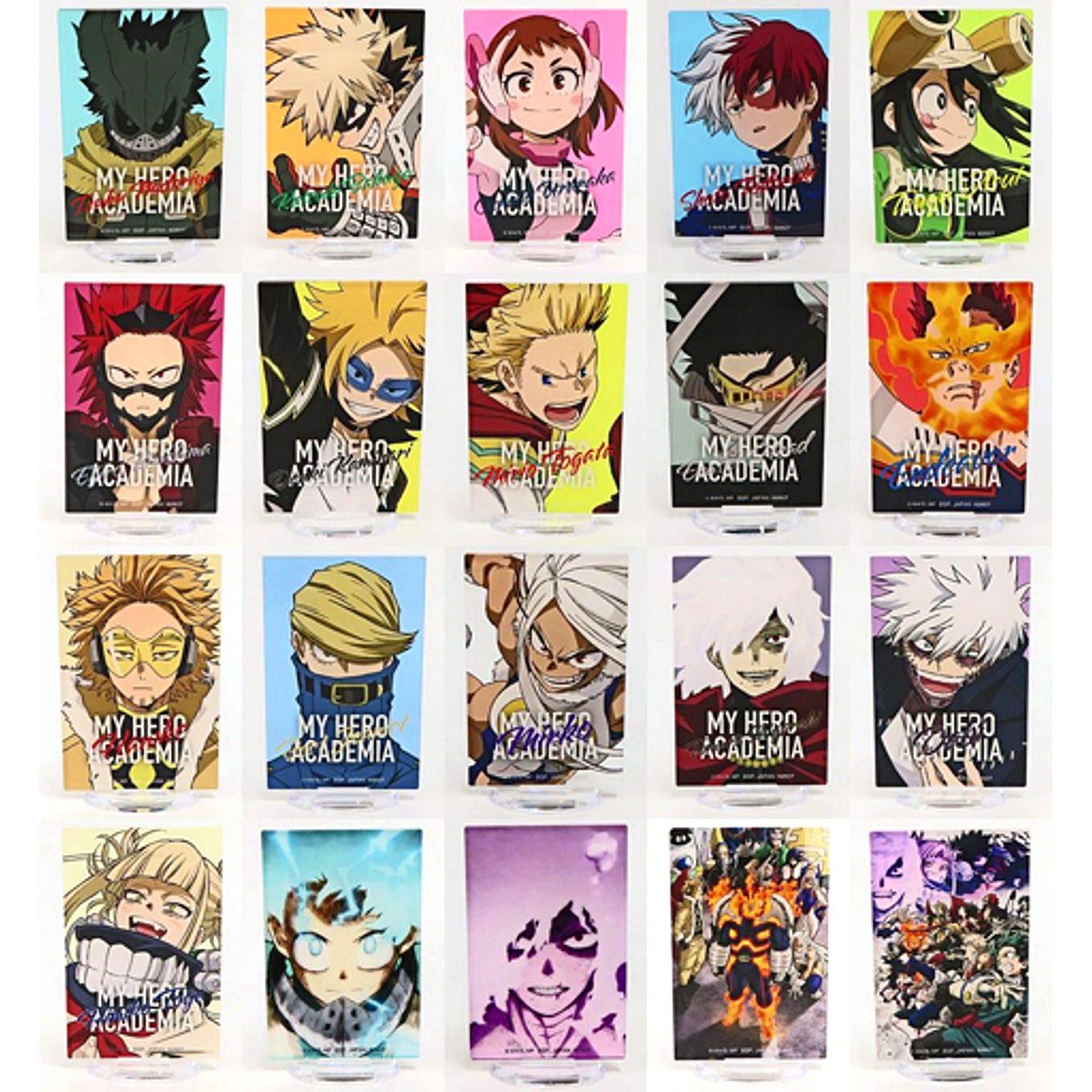 Set of 20 Acrylic Stand Ichiban Kuji My Hero Academia Friends Prize I [USED]