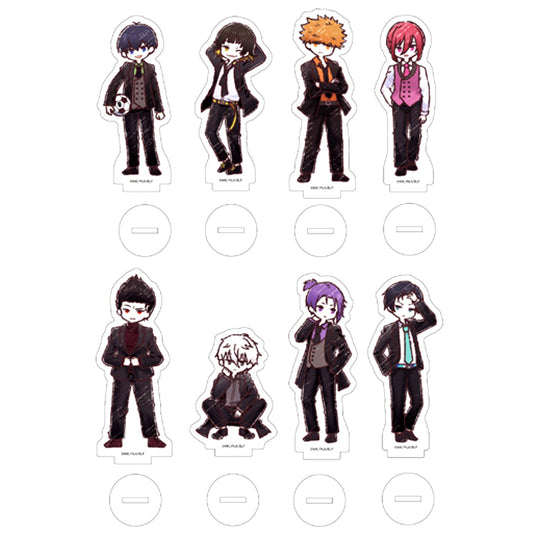 Set of 8 04. Suit Ver. Blue Lock POP UP SHOP in Akihabara Sukima Store & TSUTAYA GraffArt Illustration Acrylic Petit Stand [USED]
