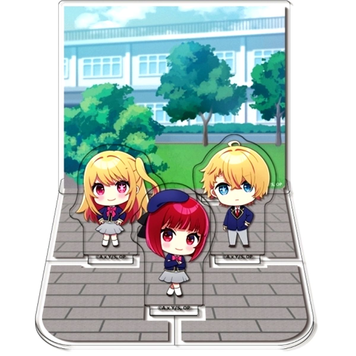 Aquamarine Hoshino, Ruby Hoshino, Kana Arima Acrylic Diorama Stand Oshi No Ko [USED]