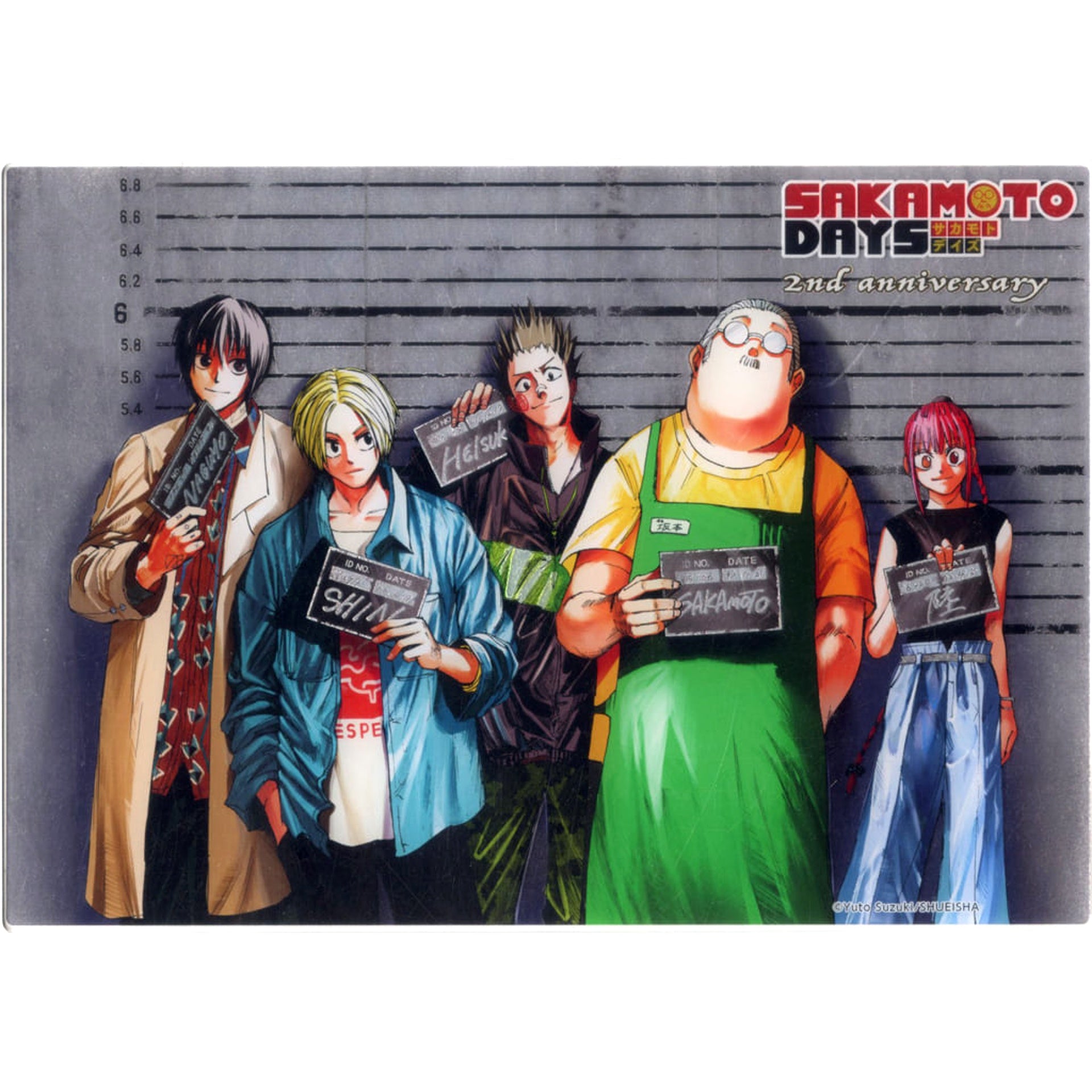 Sakamoto Days Sakamoto & Others Foil-In Acrylic Art 2nd Anniversary Milestone Ver. Made to Order Limited Acrylic Item [USED]
