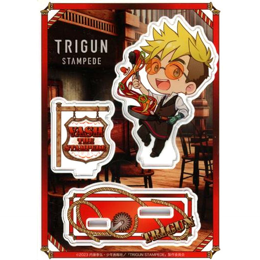 Vash the Stampede SALOON Ver. Acrylic Figure Stand TRIGUN STAMPEDE x Chugai Grace Cafe [USED]