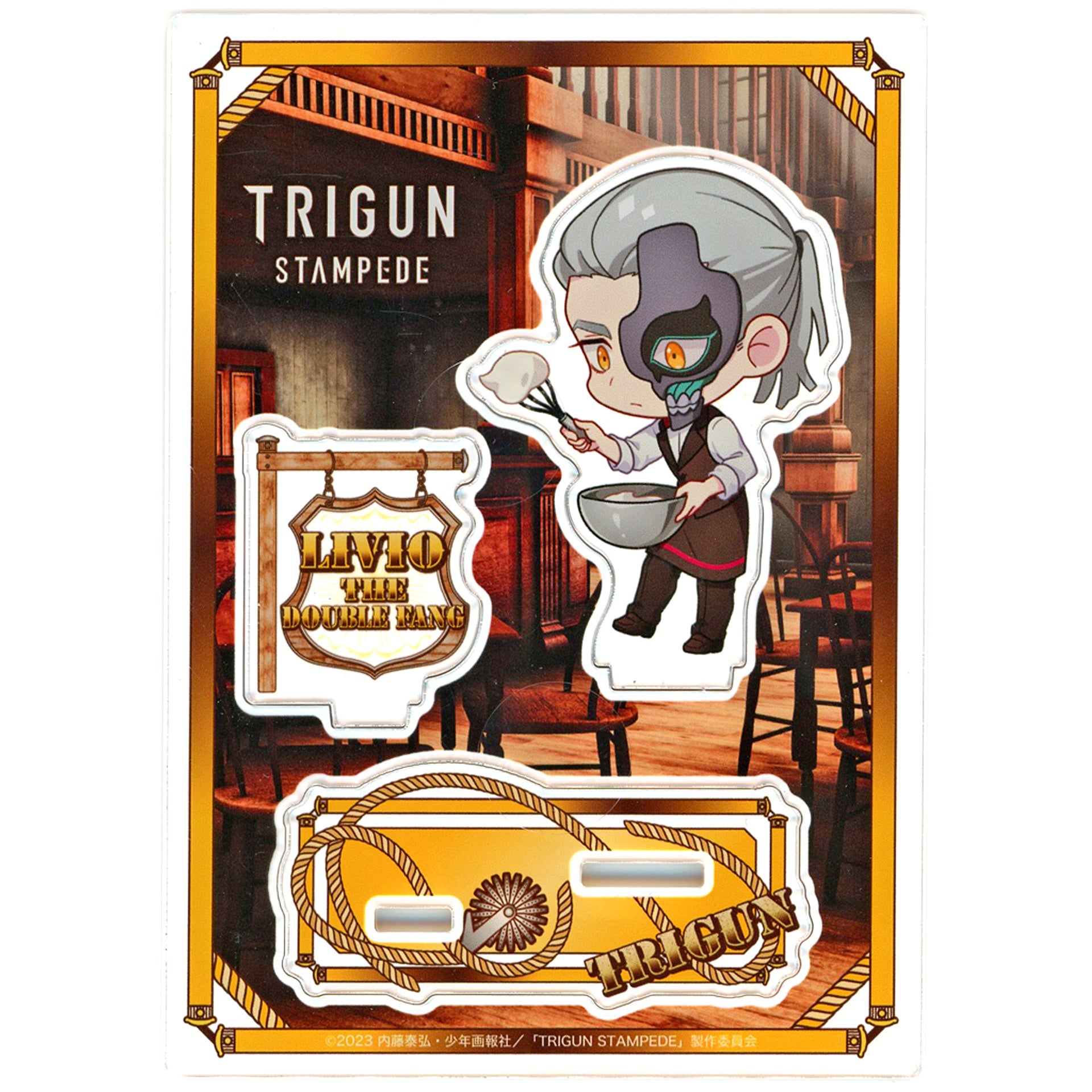 Livio the Double Fang SALOON Ver. TRIGUN STAMPEDE x Chugai Grace Cafe Acrylic Figure Stand [USED]