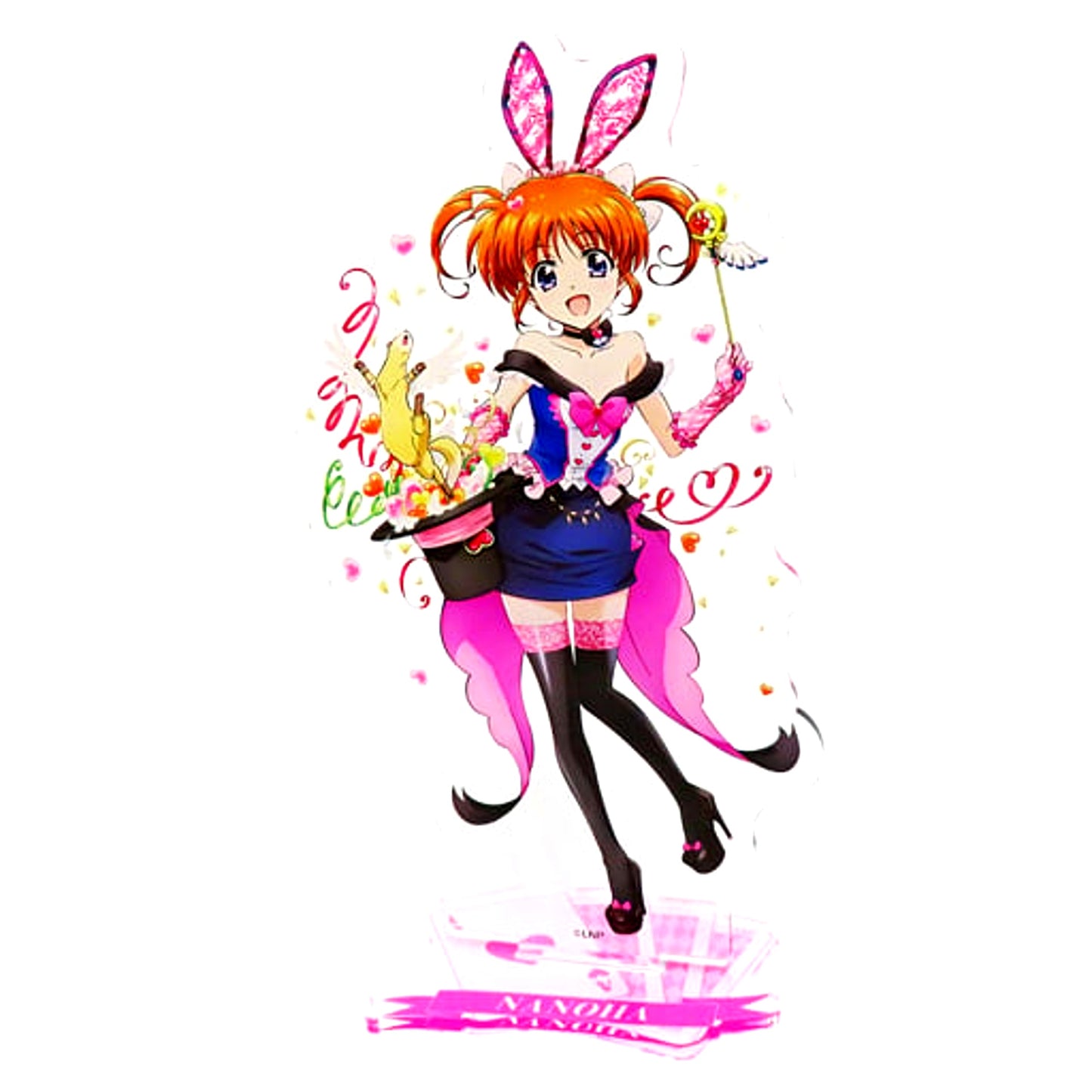 Nanoha Takamachi Illustration BIG Acrylic Stand Magical Bunny Ver. Magical Girl Lyrical Nanoha Series x Don Quijote [USED]