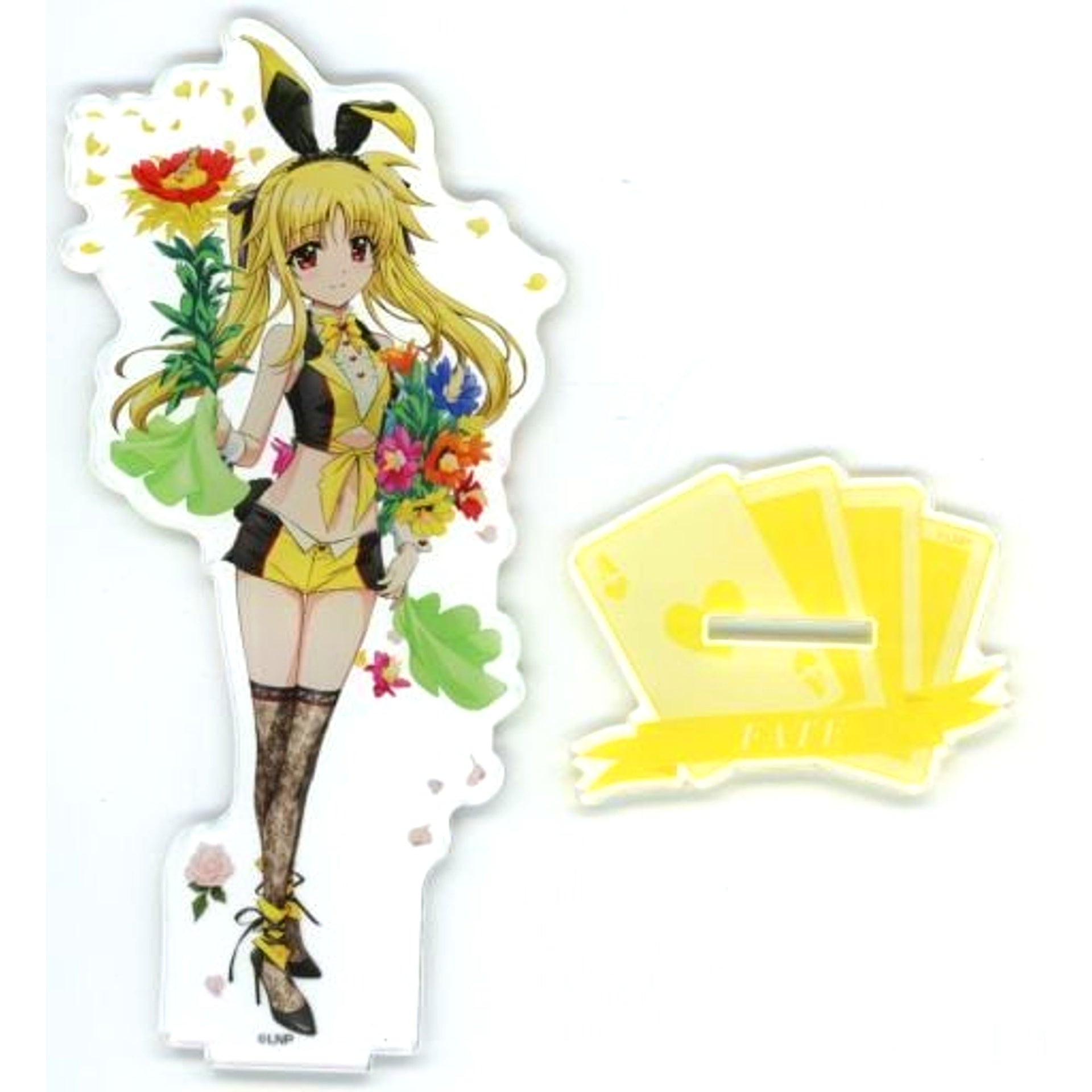 Fate Testarossa Illustration BIG Acrylic Stand Magical Bunny Ver. Magical Girl Lyrical Nanoha Series x Don Quijote [USED]