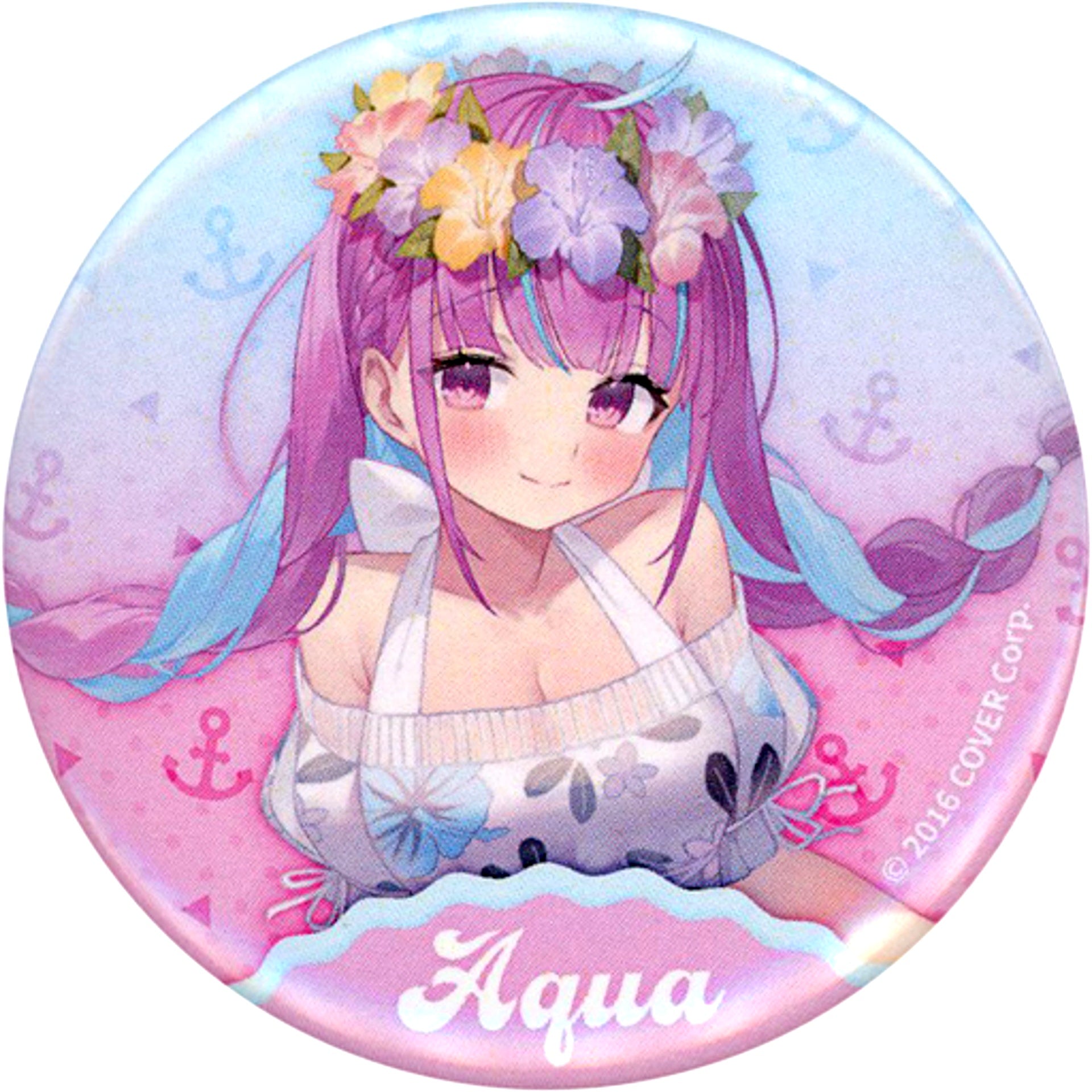 Minato Aqua Casual Clothes B Ver. Virtual YouTuber Hololive Trading Button UMISEA in Sunshine City [USED]