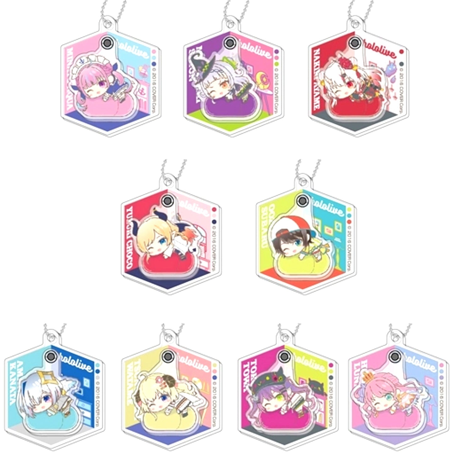 Set of 9 Hololive Hug Meets Swing Acrylic Keychain D [USED]