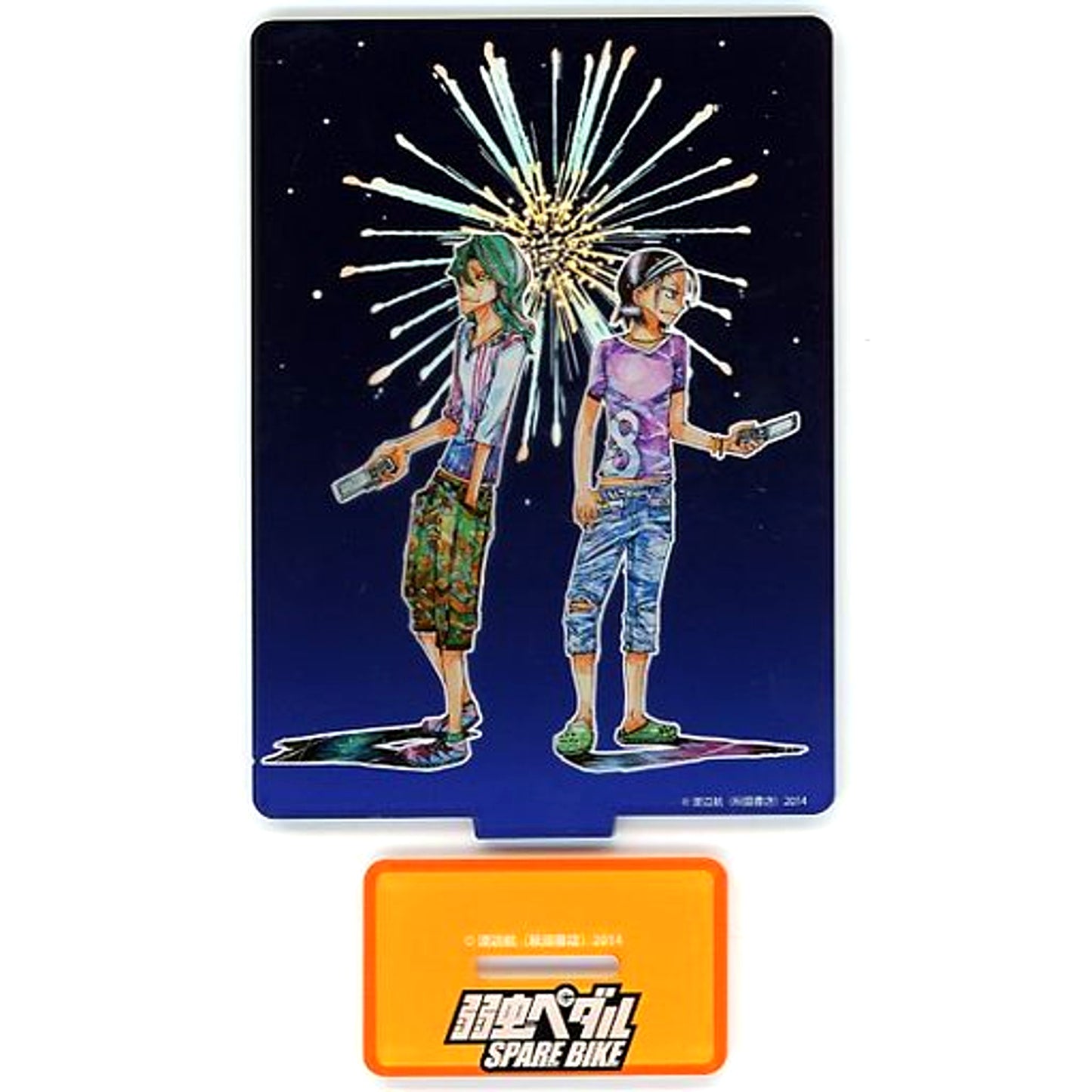 Yusuke Makishima and Jinpachi Todo Acrylic Stand Yowamushi Pedal SPARE BIKE x Karaoke Manekineko [USED]