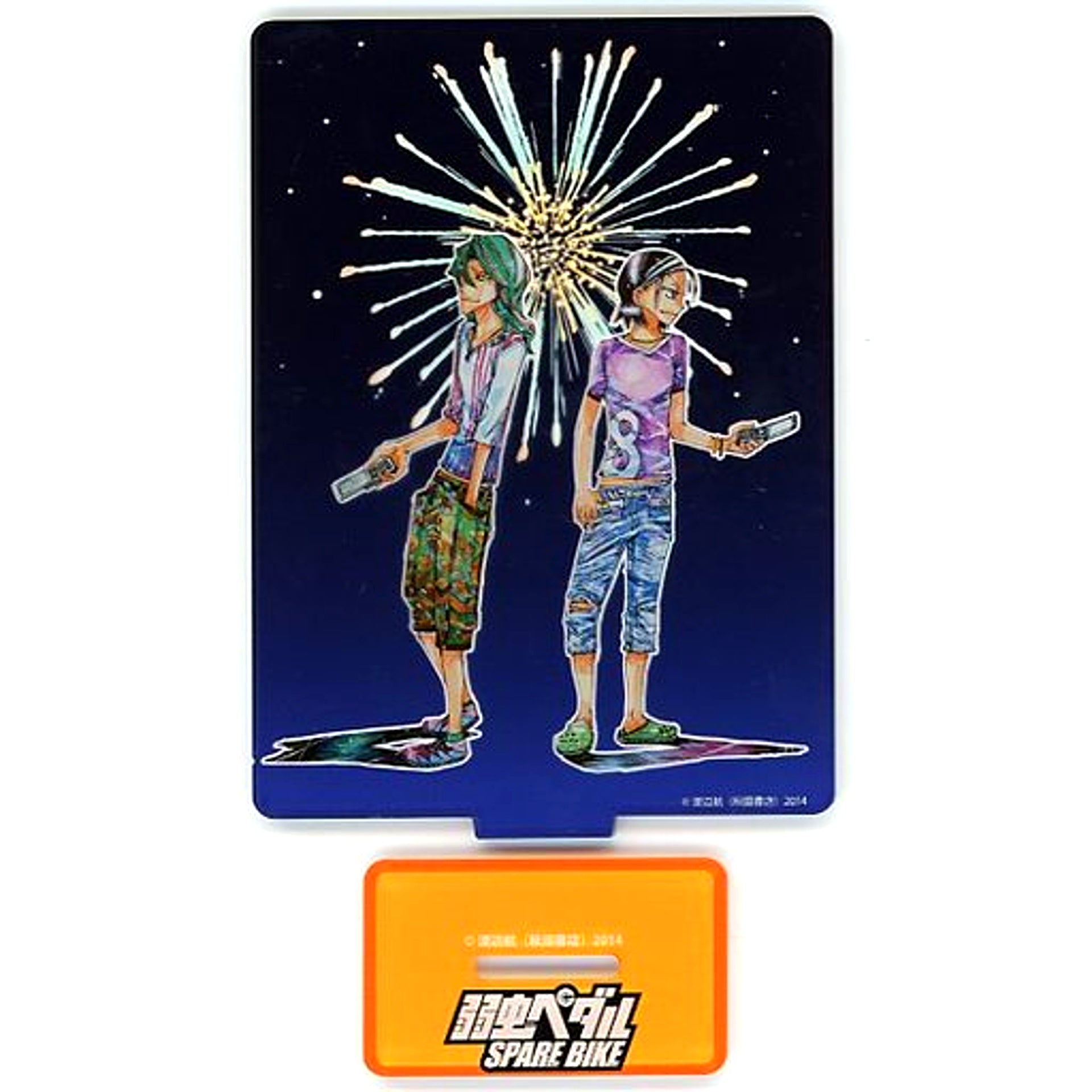 Yusuke Makishima and Jinpachi Todo Acrylic Stand Yowamushi Pedal SPARE BIKE x Karaoke Manekineko [USED]
