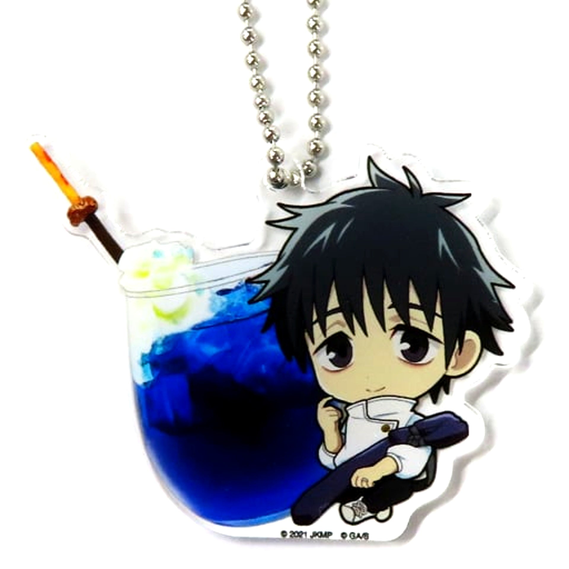 Yuta Okkotsu Jujutsu Kaisen 0 Collabo Cafe Honpo Chibi Character Drink Acrylic Keychain [USED]