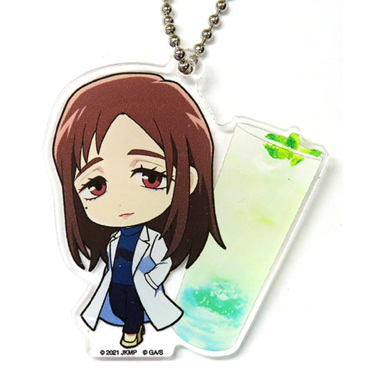 Shoko Ieiri Jujutsu Kaisen 0 Collabo Cafe Honpo Chibi Char Drink Acrylic Keychain [USED]