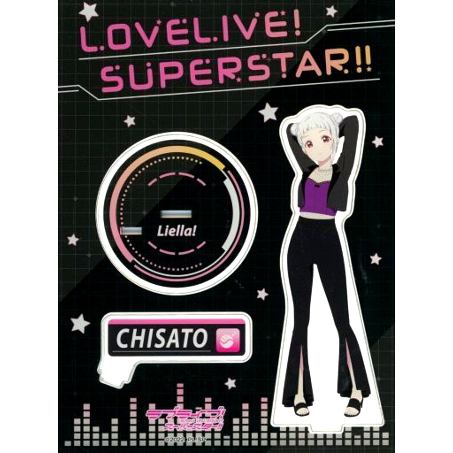 Chisato Arashi Big Acrylic Stand Love Live! Superstar!! BLACK COLLECTION by ZOZOTOWN [USED]