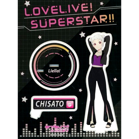Chisato Arashi Big Acrylic Stand Love Live! Superstar!! BLACK COLLECTION by ZOZOTOWN [USED]