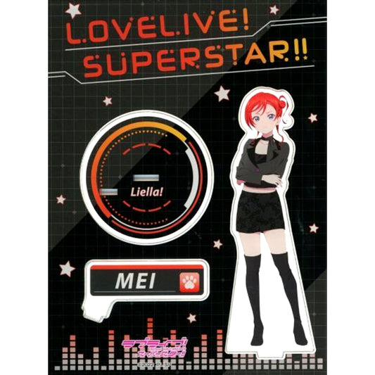 Mei Yoneme Big Acrylic Stand Love Live! Superstar!! BLACK COLLECTION by ZOZOTOWN [USED]