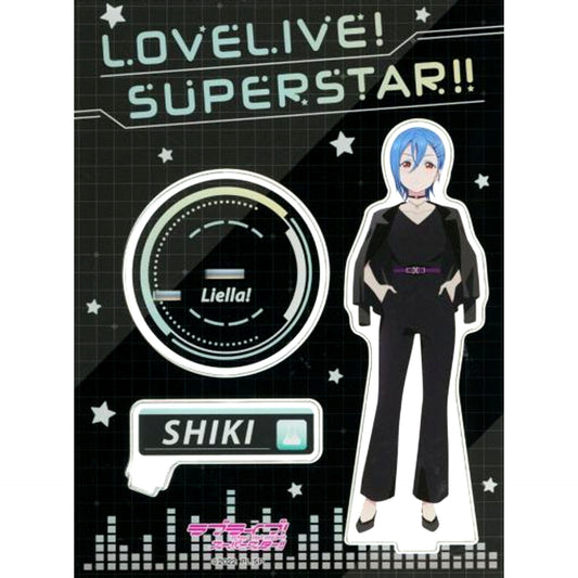 Shiki Wakana Big Acrylic Stand Love Live! Superstar!! BLACK COLLECTION by ZOZOTOWN [USED]