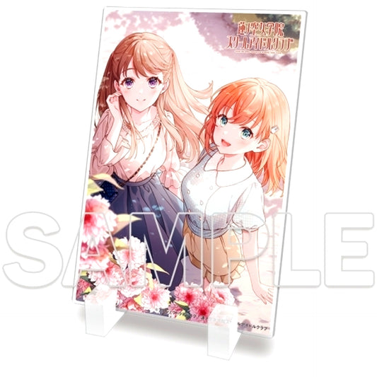 Kaho & Megumi Mini Acrylic Plate Love Live! Hasunosora Girls' High School Idol Club [USED]