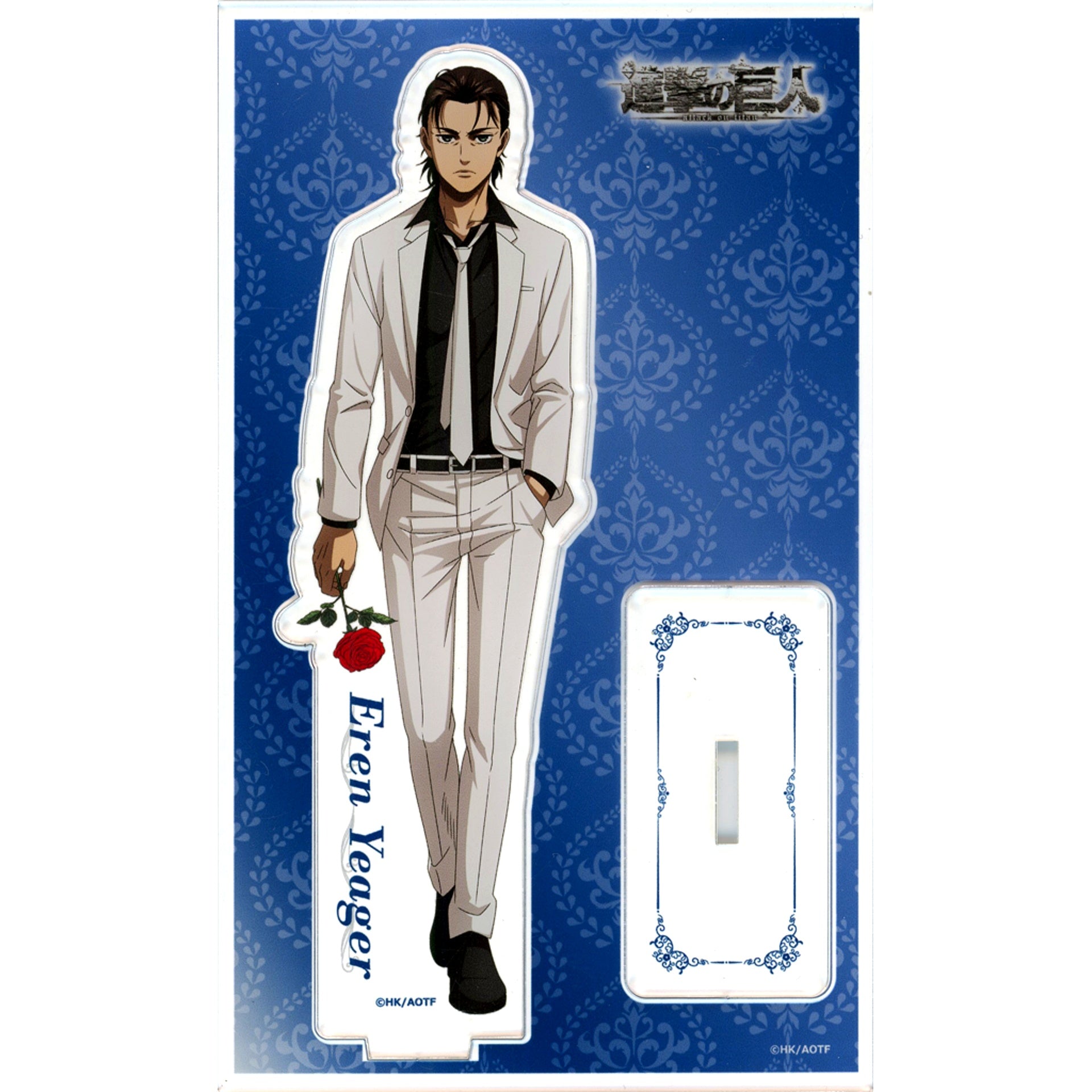 Eren Yeager Attack on Titan Acrylic Stand The Final Season Final Chapters x Karaoke no Tetsujin [USED]