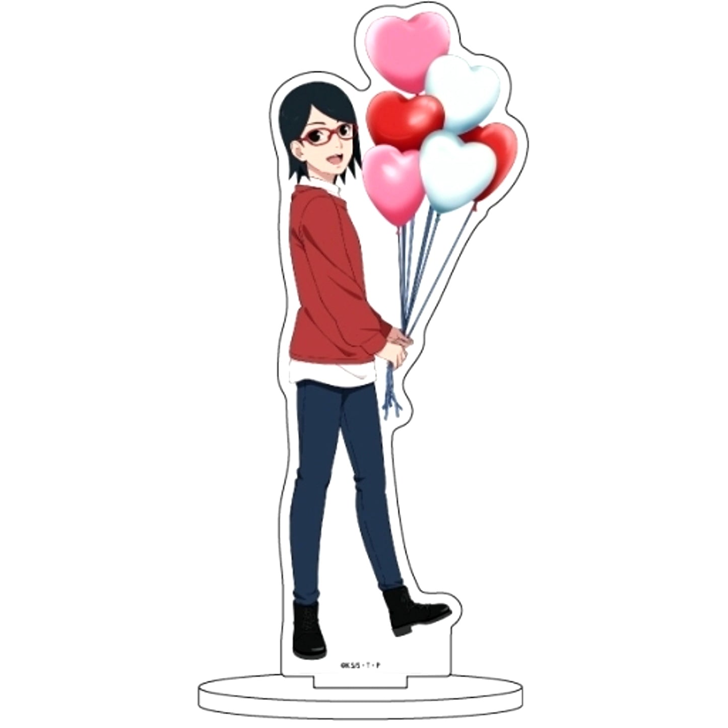 Sarada Uchiha 45. Theme Park Ver. Illustration Naruto & Boruto Character Acrylic Figure [USED]