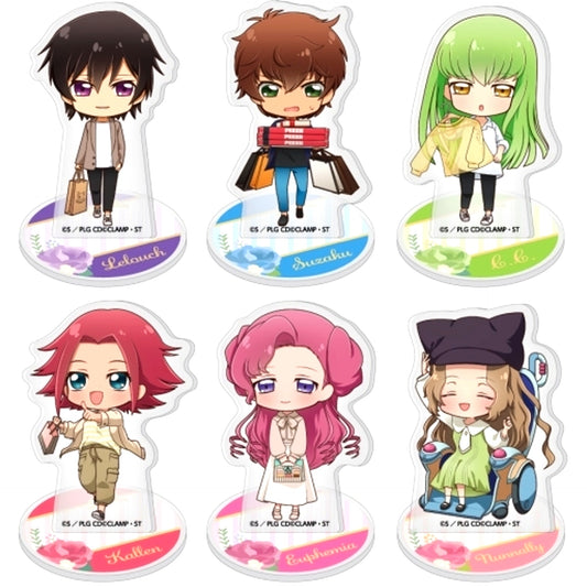 Set of 6 Code Geass Lelouch of the Rebellion Trading Acrylic Figure [USED]
