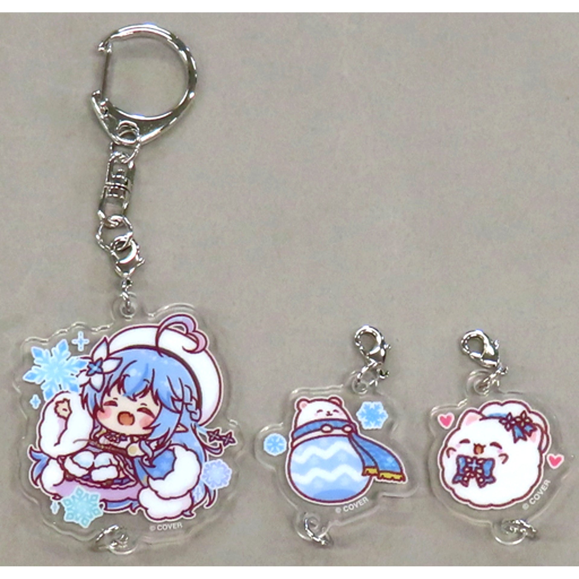 Yukihana Lamy & Daifuku & Yukimin hololive 3-Connect Acrylic Keychain Birthday Celebration 2022 [USED]