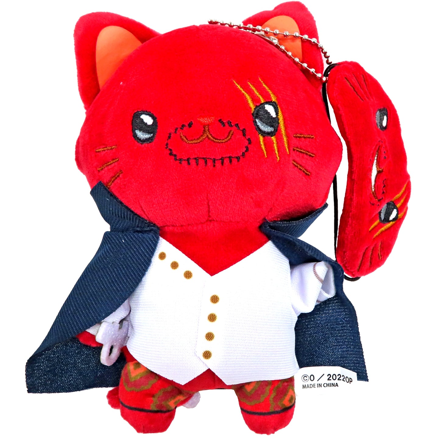 Shanks One Piece Film Red withCAT Plush Keychain with Eye Mask [USED]