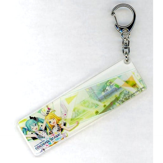 Chunithm Sun x Hatsune Miku: Colorful Stage! Hatsune Miku Rin Kagamine Acrylic Keychain Collaboration Goods Giveaway Campaign Keychains [USED]