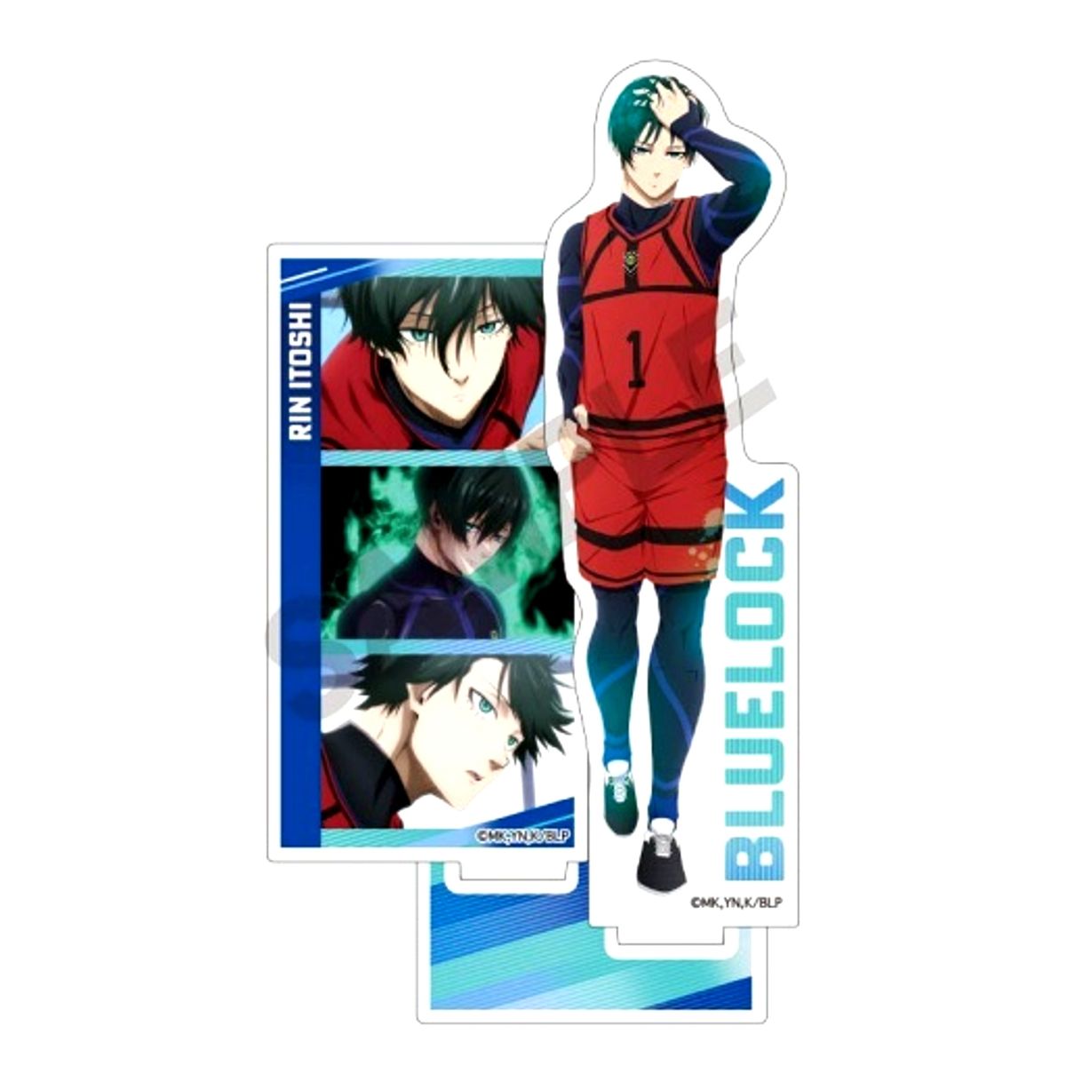 Rin Itoshi Stripe Acrylic Stand Blue Lock [USED]