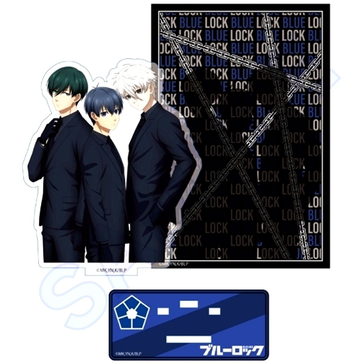 Yoichi Isagi, Seishiro Nagi & Rin Itoshi Acrylic Stand with Background Special Illustration ver. E Blue Lock [USED]