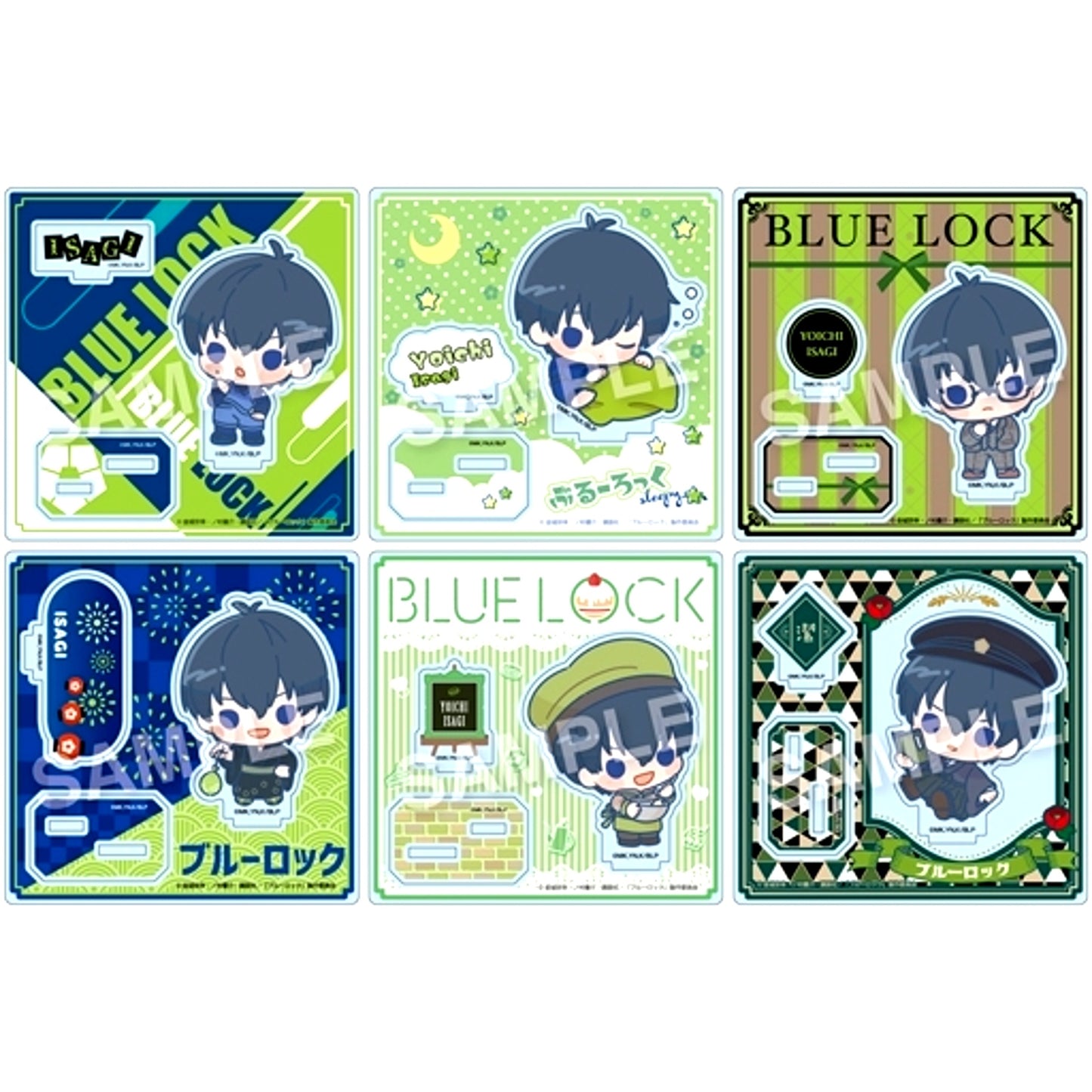 Set of 6 Yoichi Isagi Blue Lock Select Collection Acrylic Stand [USED]
