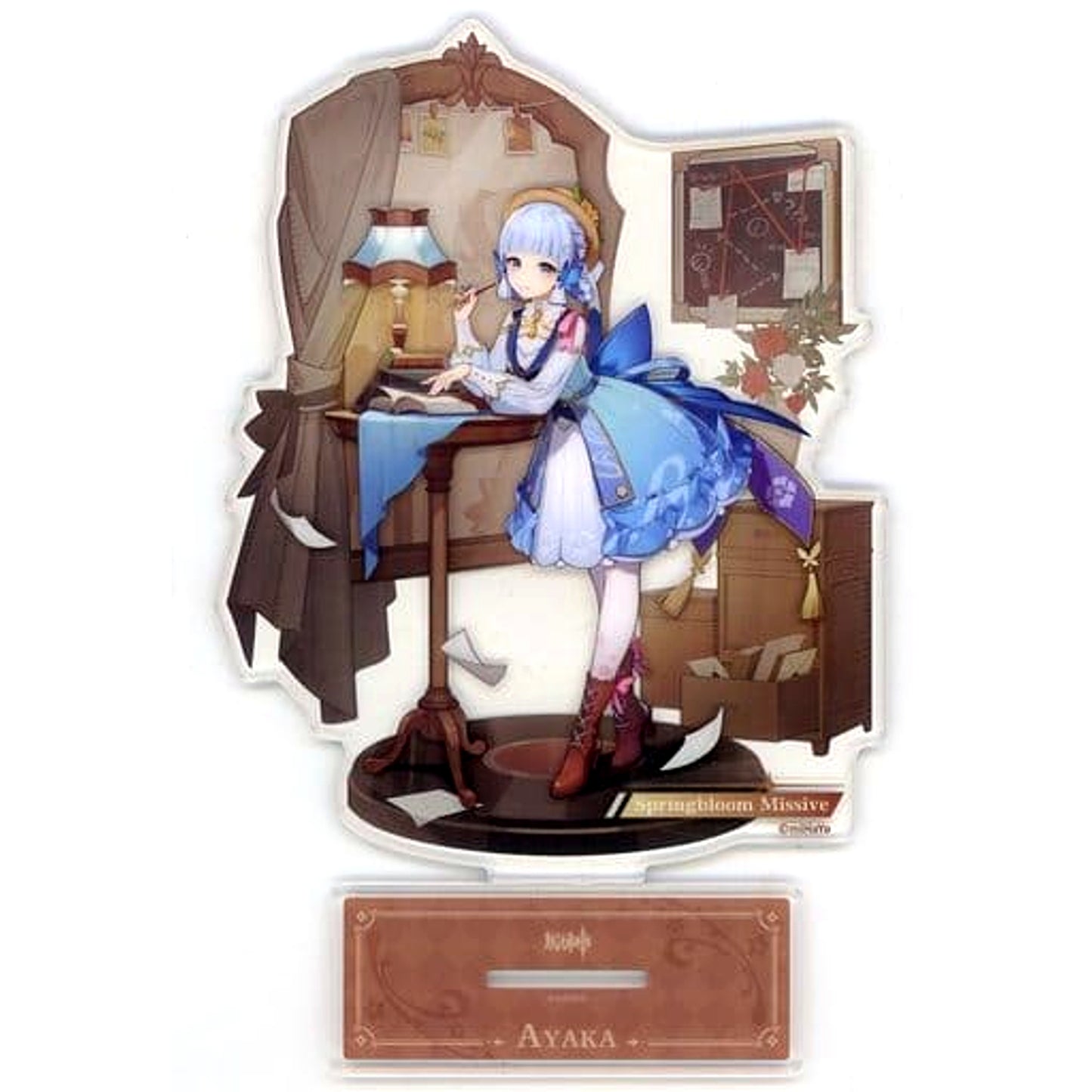 Kamisato Ayaka Genshin Impact Teyvat Style Series Acrylic Stand Letter Visiting in Flower Time [USED]