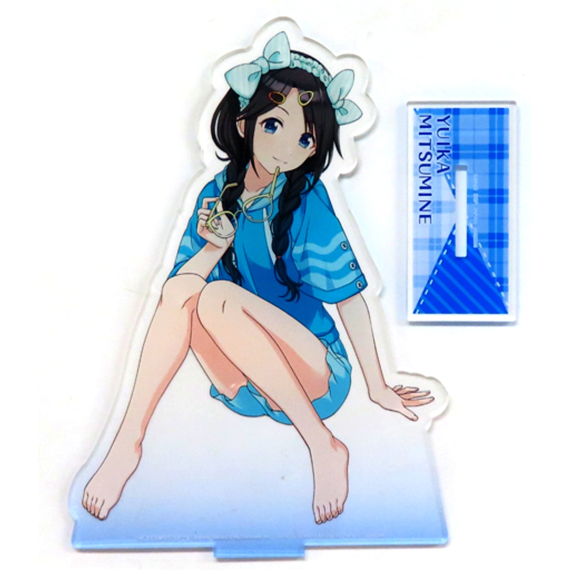 Yuika Mitsumine Mega Acrylic Plate with Stand Private Dress Down The Idolmaster Shiny Colors Namco Limited [USED]