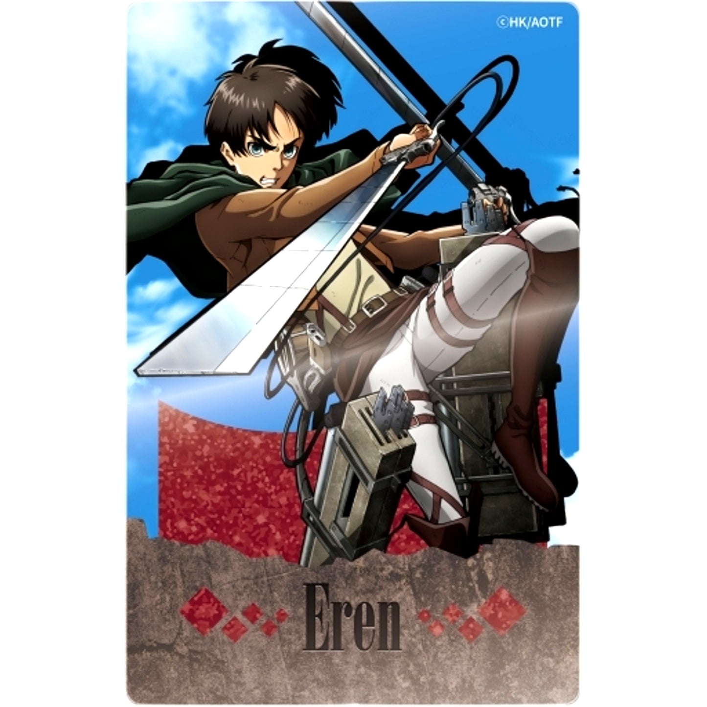 Eren Yeager Attack on Titan Glitter Acrylic Block [USED]