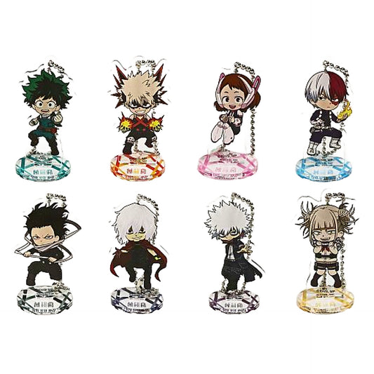Izuku Midoriya, etc. My Hero Academia Acrylic Keychain Collection with Stand All 8 Types Set Key Chain [USED]