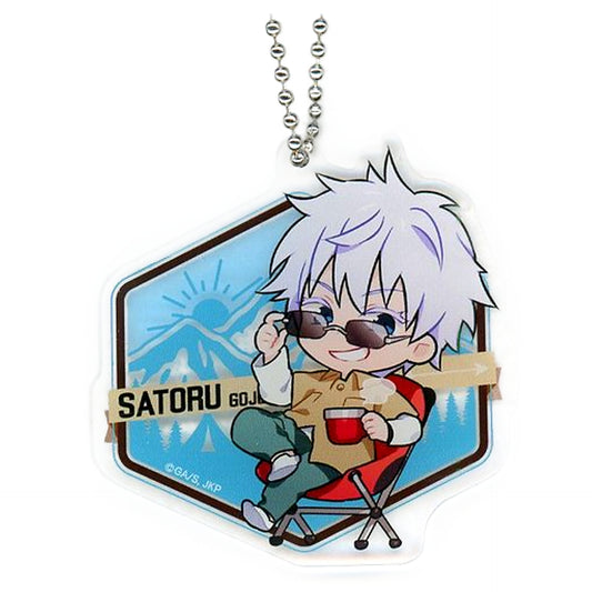 Satoru Gojo Jujutsu Kaisen Marukuji Let's Go Camping! Acrylic Keychain Good Luck 08 [USED]